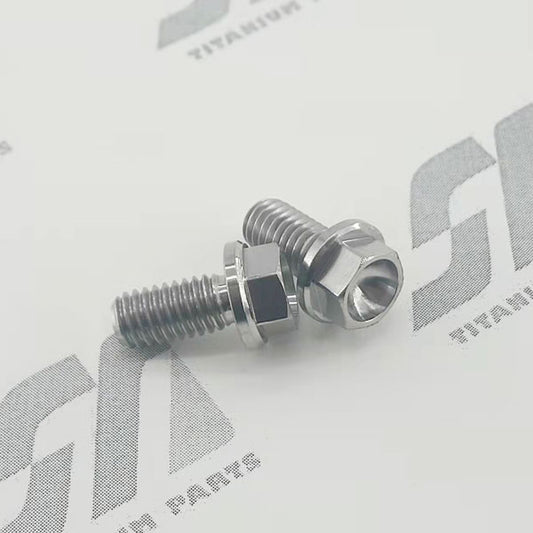 SID Titanium Flanged Hex Head Bolts M6x1.00mmX12mm