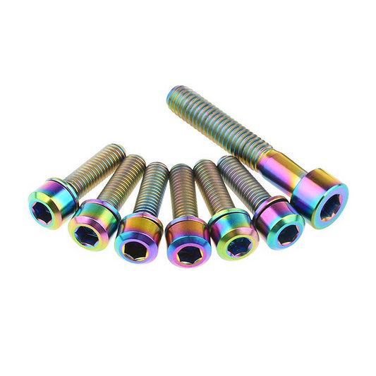 Titanium Bolts for Bicycle Stem-Headset Top Cap Bolt (Package: M5x16/18/20mm+M6x35mm)